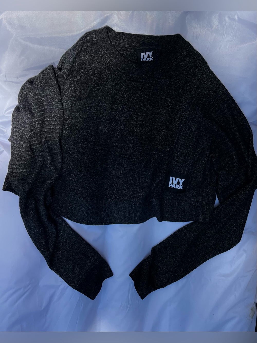 IVY PARK Women's Black Cropped Sweater